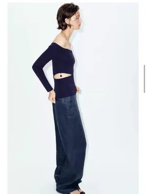 Zara beaded cut out top. Fits S. thumbnail 4
