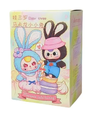 Baby Three Macaron Cute Bunny Blind Box Plush Bag Clip New Sealed‎ Kawaii Charm thumbnail 1