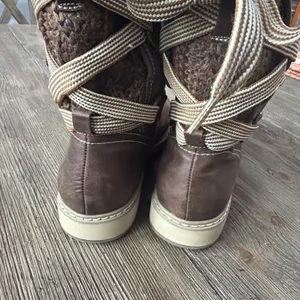 White Mountain Tivia Brown Boots Mid-calf Faux Fur Lining W23519 Women's 8 bow thumbnail 11