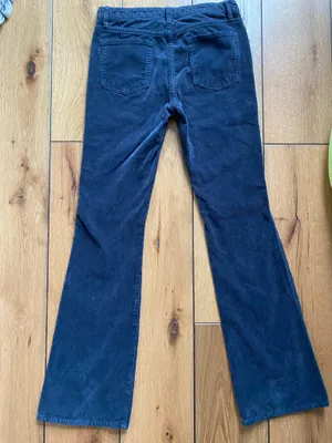 brandy melville navy flared corduroy pants thumbnail 2