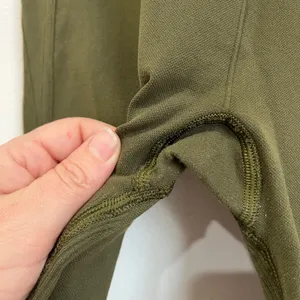 Lululemon‎ Cropped Leggings Olive Green Size 0/2 Seamless Stretch Athletic thumbnail 6