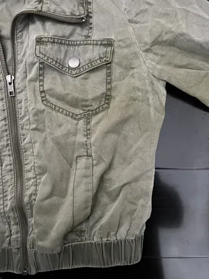 Rubbish Olive Army Green Jacket Small thumbnail 3