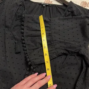 Madewell Peekaboo Pom-pom Top-Black thumbnail 10