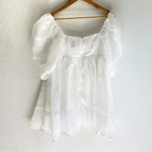 Princess Polly Alaya Shimmery White Mini Dress Sz 6 NWT Rush Sorority thumbnail 4