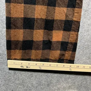 Skims Lounge Pants XXS Brown Black Buffalo Plaid‎ Cotton Pajama Bottoms Sleep thumbnail 4
