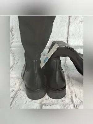 A new day Hope black faux leather Knee-High Women's Boots new size 7.5 thumbnail 5