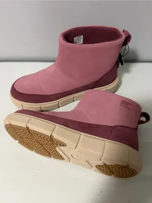 Sorel Pink Two-Tone Suede Waterproof Ankle Booties thumbnail 1