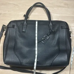 Tumi Stanton Kiran Tote Black Leather Travel Bag thumbnail 14