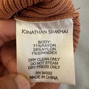 Jonathan Simkhai Jayline Pullover &‎ Bralette Set Ribbed Knit Dawn Size Large Brown thumbnail 11