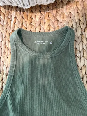 Abercrombie & Fitch Olive Green Ribbed Tank Bodysuit thumbnail 2
