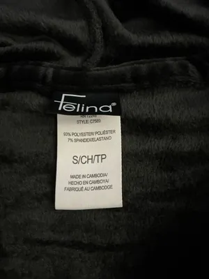 Felina Black Velour Lounge Zip Hoodie Set🖤 NEW thumbnail 8
