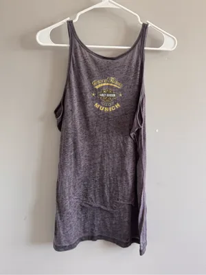 Harley-Davidson Munich Germany‎ Burnout Tank Top Gray Large thumbnail 4