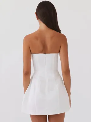 NWT Peppermayo Girl Crush Bow Mini Dress in White, Size 4 thumbnail 10