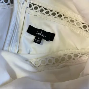 NWOT Lulus Look So Sweet White Floral Embroidered Organza Mini Dress thumbnail 9