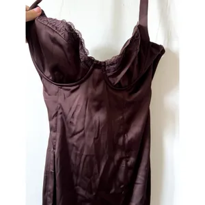 Oh Polly Elyra Satin Sweetheart Bustier Fishtail Midaxi Dress Chocolate Brown 14 thumbnail 8