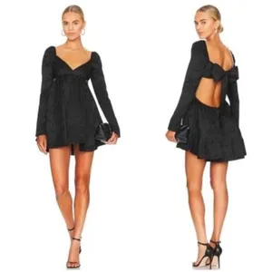 NWT Sau Lee Lena Dress Mini Black Size 6 thumbnail 3