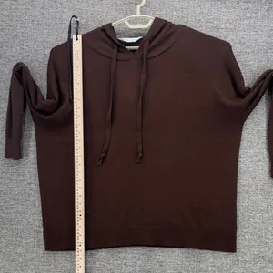 Cashmere Blend Hoodie XXL Brown Soft Comfy‎ Warm Cozy Oversized Luxurry Premier thumbnail 10