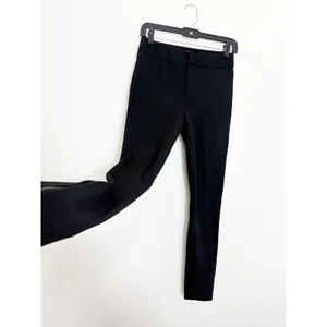 Anthropologie The Essential Slim Ankle Zip Pant Black Women's Size 0 Minimalist thumbnail 12