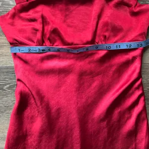 Princess Polly Radioactive satin square neck maxi dress in red 4 thumbnail 6