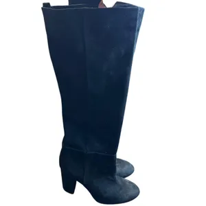 Sam Edelman Boots Womens Size 9.5‎ Black Suede Caprice Knee High Tall Block Heel thumbnail 4