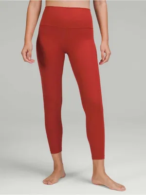 lululemon Align Ribbed High-Rise Pant 25" Cayenne Size 10 thumbnail 1