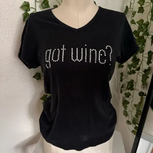 Black 'Got Wine?' Women's Top medium thumbnail 1