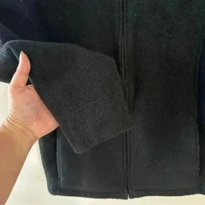 Vintage L.L. Bean Sherpa Fleece Sweater Zip Up Womens Size‎ Large Black thumbnail 3