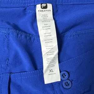 Fabletics Serena Wide Leg Convertible Cargo Pants XL Electric Blue thumbnail 6
