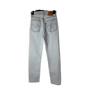 Levi's Wedgie Straight Jeans Women 25 Blue Light Wash Denim Button Fly Outdoor thumbnail 3