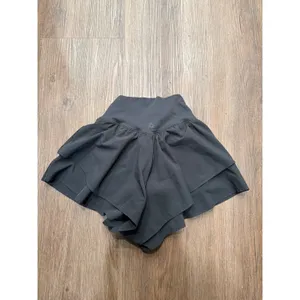 OFFLINE by Aerie Womens Gray Ruffle Skirted Shorts‎ Skort High Rise Activewear thumbnail 2
