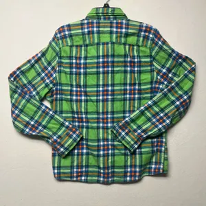 Hollister Shirt Twill Flannel Plaid Men's classic Button Up Long Sleeve Y2K thumbnail 5