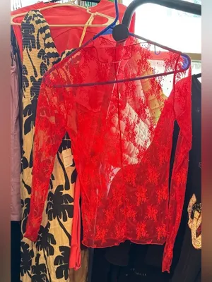 NWT Free People Intimately Lady Lux Layering Top - red racer flame - XS thumbnail 7
