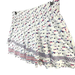 Lucky In Love Ruffled Tiered Tennis Skort Womens S White‎ Abstract Sporty Chic thumbnail 4