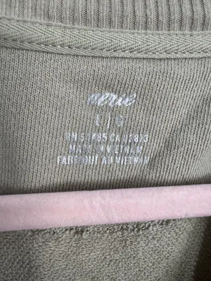 Aerie Green Floral Crewneck Embroidered Sweatshirt thumbnail 4