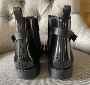 •Henry Ferrera woman’s ankle rain boots• Black Size 8 thumbnail 5