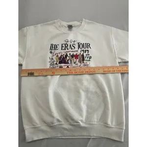 Taylor Swift The Eras Tour Graphic Sweatshirt White Gildan Heavy Blend Medium thumbnail 6