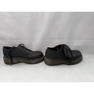 Dr. Martens Black Leather Platform Oxfords Chunky Lug Sole Lace Up Shoes Grunge thumbnail 5