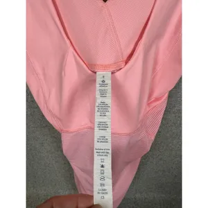 Lululemon Hustle and Bustle Tank Top Womens‎ Size 4 Pink Stripe V-Neck Workout thumbnail 10