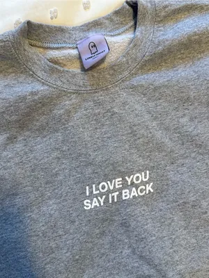 Lonely Ghost Gray Crewneck with White Script thumbnail 3