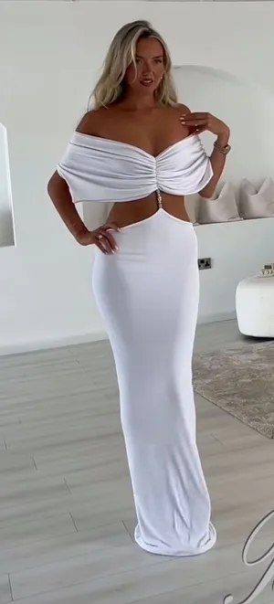 White maxi dress thumbnail 2