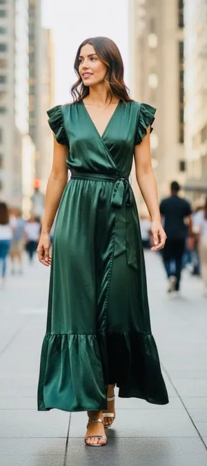 Sam Edelman Green Smocked Elastic Waist Dress Size 6 Nwt thumbnail 1
