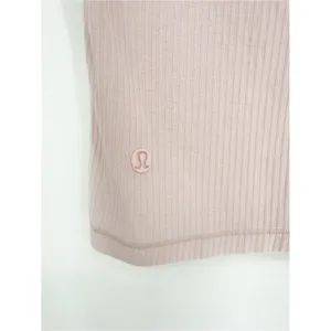 Lululemon‎ Asymmetrical Ribbed Cotton Short Sleeve Tee Women's 6 Blush Pink thumbnail 6