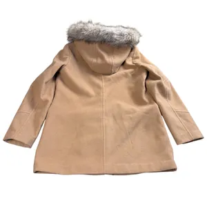 Mackintosh New England Peacoat Parka Jacket Women Medium Camel Tan Faux Fur Hood thumbnail 2