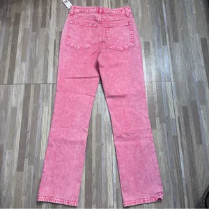 Juicy Couture Pink Acid Washed Straight Leg Jeans NWT Women’s Size 25” thumbnail 11
