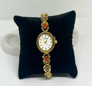 Women’s vintage style watch with multicolor stone thumbnail 4