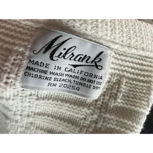 Milrank Sweater vest geometric textured cream pockets thumbnail 5