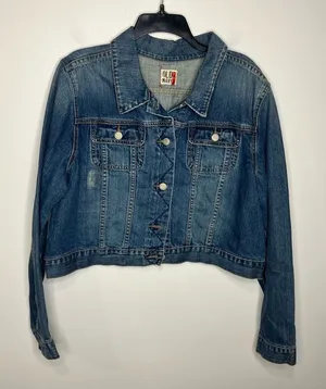 Old Navy‎ distressed jean jacket size XXL thumbnail 1