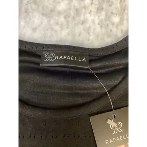 Rafaella Womens Black Pointelle Puff Sleeve Crew Neck‎ Top RSKSD000 Small NWT thumbnail 3