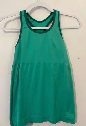 Patagonia Women's Teal Racerback Tank Top With Built In Bra thumbnail 1