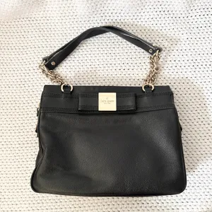 Kate Spade Black Leather Primrose Hill Zip Bow Darcy Leather Chain Shoulder Bag thumbnail 2